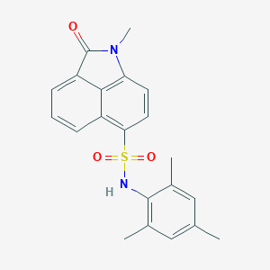 molecular formula C21H20N2O3S B498659 N-mesityl-1-methyl-2-oxo-1,2-dihydrobenzo[cd]indole-6-sulfonamide 