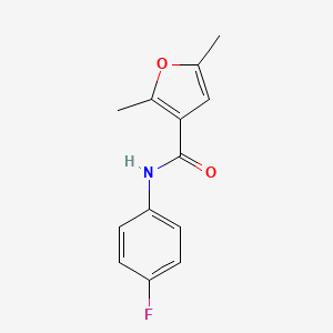 molecular formula C13H12FNO2 B4986600 N-(4-fluorophenyl)-2,5-dimethyl-3-furamide 