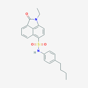 molecular formula C23H24N2O3S B498661 N-(4-butylphenyl)-1-ethyl-2-oxo-1,2-dihydrobenzo[cd]indole-6-sulfonamide 