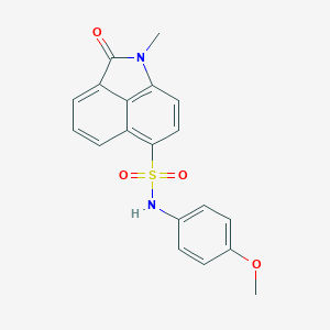 molecular formula C19H16N2O4S B498662 N-(4-methoxyphenyl)-1-methyl-2-oxo-1,2-dihydrobenzo[cd]indole-6-sulfonamide 