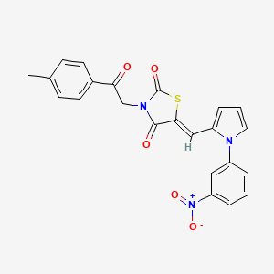molecular formula C23H17N3O5S B4986642 3-[2-(4-methylphenyl)-2-oxoethyl]-5-{[1-(3-nitrophenyl)-1H-pyrrol-2-yl]methylene}-1,3-thiazolidine-2,4-dione 