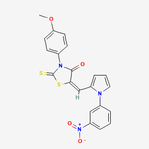 molecular formula C21H15N3O4S2 B4986649 3-(4-methoxyphenyl)-5-{[1-(3-nitrophenyl)-1H-pyrrol-2-yl]methylene}-2-thioxo-1,3-thiazolidin-4-one 