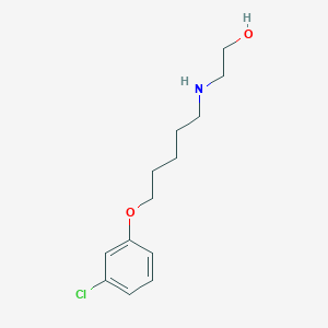 molecular formula C13H20ClNO2 B4986663 2-{[5-(3-chlorophenoxy)pentyl]amino}ethanol 