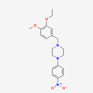 molecular formula C20H25N3O4 B4986675 1-(3-ethoxy-4-methoxybenzyl)-4-(4-nitrophenyl)piperazine 