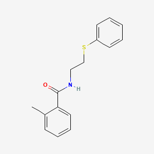 molecular formula C16H17NOS B4986694 2-methyl-N-[2-(phenylthio)ethyl]benzamide 
