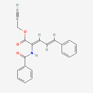 molecular formula C21H17NO3 B4986802 2-propyn-1-yl 2-(benzoylamino)-5-phenyl-2,4-pentadienoate 