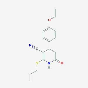 molecular formula C17H18N2O2S B4986808 2-(allylthio)-4-(4-ethoxyphenyl)-6-oxo-1,4,5,6-tetrahydro-3-pyridinecarbonitrile 
