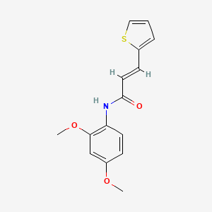 molecular formula C15H15NO3S B4986819 N-(2,4-dimethoxyphenyl)-3-(2-thienyl)acrylamide 