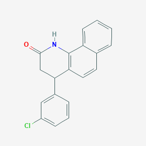 molecular formula C19H14ClNO B4986824 4-(3-chlorophenyl)-3,4-dihydrobenzo[h]quinolin-2(1H)-one 