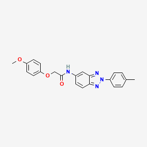 molecular formula C22H20N4O3 B4986837 2-(4-methoxyphenoxy)-N-[2-(4-methylphenyl)-2H-1,2,3-benzotriazol-5-yl]acetamide 
