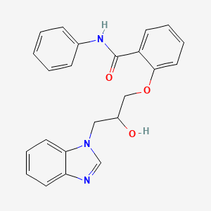molecular formula C23H21N3O3 B4986838 2-[3-(1H-benzimidazol-1-yl)-2-hydroxypropoxy]-N-phenylbenzamide 