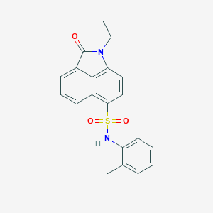 molecular formula C21H20N2O3S B498684 N-(2,3-dimethylphenyl)-1-ethyl-2-oxo-1,2-dihydrobenzo[cd]indole-6-sulfonamide 