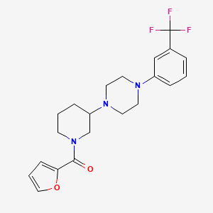 molecular formula C21H24F3N3O2 B4986842 1-[1-(2-furoyl)-3-piperidinyl]-4-[3-(trifluoromethyl)phenyl]piperazine 