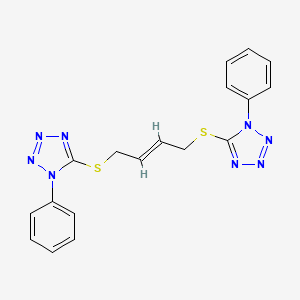 molecular formula C18H16N8S2 B4986844 5,5'-[2-butene-1,4-diylbis(thio)]bis(1-phenyl-1H-tetrazole) 