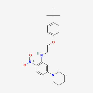 molecular formula C23H31N3O3 B4986855 N-[2-(4-tert-butylphenoxy)ethyl]-2-nitro-5-(1-piperidinyl)aniline 