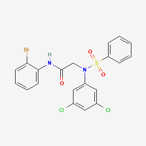 molecular formula C20H15BrCl2N2O3S B4986862 N~1~-(2-bromophenyl)-N~2~-(3,5-dichlorophenyl)-N~2~-(phenylsulfonyl)glycinamide 