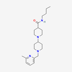 molecular formula C22H36N4O B4986874 N-butyl-1'-[(6-methyl-2-pyridinyl)methyl]-1,4'-bipiperidine-4-carboxamide 