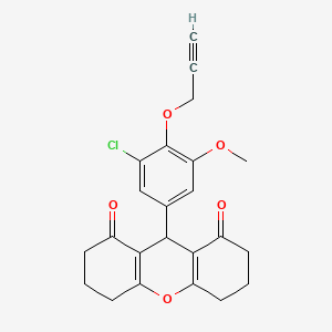 molecular formula C23H21ClO5 B4986876 9-[3-chloro-5-methoxy-4-(2-propyn-1-yloxy)phenyl]-3,4,5,6,7,9-hexahydro-1H-xanthene-1,8(2H)-dione 