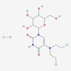 molecular formula C14H22Cl3N3O7 B4986877 5-[bis(2-chloroethyl)amino]-1-[3,4,5-trihydroxy-6-(hydroxymethyl)tetrahydro-2H-pyran-2-yl]-2,4(1H,3H)-pyrimidinedione hydrochloride 