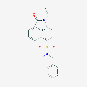 molecular formula C21H20N2O3S B498688 N-benzyl-1-ethyl-N-methyl-2-oxo-1,2-dihydrobenzo[cd]indole-6-sulfonamide 