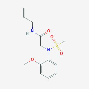 molecular formula C13H18N2O4S B4986883 N~1~-allyl-N~2~-(2-methoxyphenyl)-N~2~-(methylsulfonyl)glycinamide 