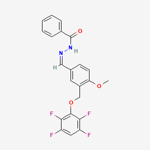 N'-{4-methoxy-3-[(2,3,5,6-tetrafluorophenoxy)methyl]benzylidene}benzohydrazide