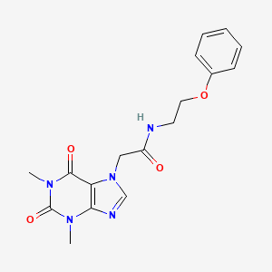 2-(1,3-dimethyl-2,6-dioxo-1,2,3,6-tetrahydro-7H-purin-7-yl)-N-(2-phenoxyethyl)acetamide