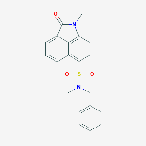 molecular formula C20H18N2O3S B498689 N-benzyl-N,1-dimethyl-2-oxo-1,2-dihydrobenzo[cd]indole-6-sulfonamide 