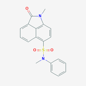 molecular formula C19H16N2O3S B498690 N,1-dimethyl-2-oxo-N-phenyl-1,2-dihydrobenzo[cd]indole-6-sulfonamide 