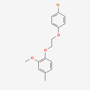molecular formula C16H17BrO3 B4986906 1-[2-(4-bromophenoxy)ethoxy]-2-methoxy-4-methylbenzene 