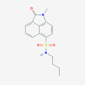 molecular formula C16H18N2O3S B498696 N-butyl-1-methyl-2-oxo-1,2-dihydrobenzo[cd]indole-6-sulfonamide 