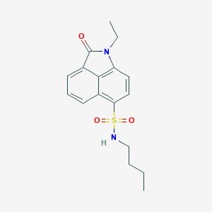 molecular formula C17H20N2O3S B498697 N-butyl-1-ethyl-2-oxo-1,2-dihydrobenzo[cd]indole-6-sulfonamide 