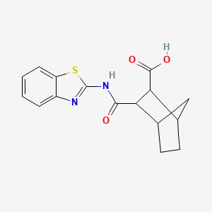 molecular formula C16H16N2O3S B4986982 3-[(1,3-benzothiazol-2-ylamino)carbonyl]bicyclo[2.2.1]heptane-2-carboxylic acid 