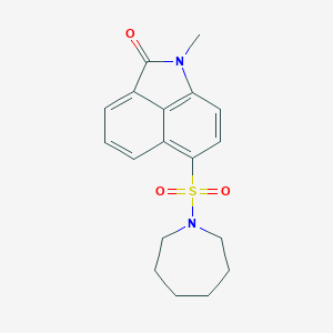 molecular formula C18H20N2O3S B498700 6-(1-azepanylsulfonyl)-1-methylbenzo[cd]indol-2(1H)-one 