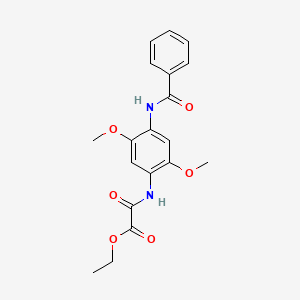 ethyl {[4-(benzoylamino)-2,5-dimethoxyphenyl]amino}(oxo)acetate