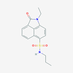 molecular formula C16H18N2O3S B498701 1-ethyl-2-oxo-N-propyl-1,2-dihydrobenzo[cd]indole-6-sulfonamide 