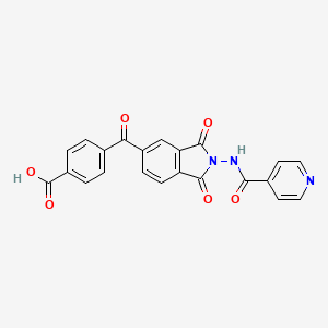 molecular formula C22H13N3O6 B4987014 4-{[2-(isonicotinoylamino)-1,3-dioxo-2,3-dihydro-1H-isoindol-5-yl]carbonyl}benzoic acid 