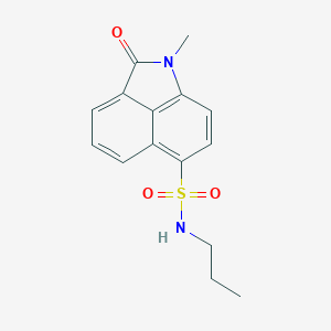 molecular formula C15H16N2O3S B498702 1-methyl-2-oxo-N-propyl-1,2-dihydrobenzo[cd]indole-6-sulfonamide 