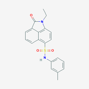 molecular formula C20H18N2O3S B498705 1-ethyl-N-(3-methylphenyl)-2-oxo-1,2-dihydrobenzo[cd]indole-6-sulfonamide 