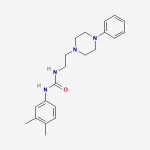 molecular formula C21H28N4O B4987050 N-(3,4-dimethylphenyl)-N'-[2-(4-phenyl-1-piperazinyl)ethyl]urea 