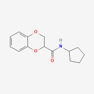 molecular formula C14H17NO3 B4987059 N-cyclopentyl-2,3-dihydro-1,4-benzodioxine-2-carboxamide 