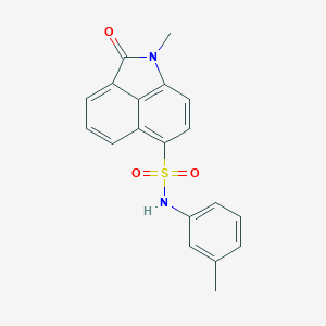 molecular formula C19H16N2O3S B498706 1-methyl-N-(3-methylphenyl)-2-oxo-1,2-dihydrobenzo[cd]indole-6-sulfonamide 