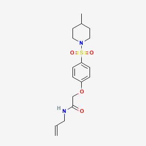 molecular formula C17H24N2O4S B4987061 N-allyl-2-{4-[(4-methylpiperidin-1-yl)sulfonyl]phenoxy}acetamide 