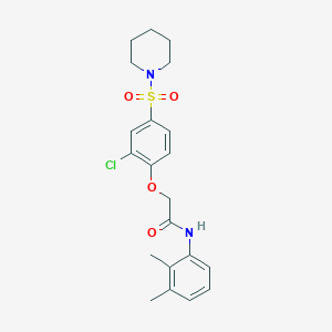 molecular formula C21H25ClN2O4S B4987064 2-[2-chloro-4-(1-piperidinylsulfonyl)phenoxy]-N-(2,3-dimethylphenyl)acetamide 