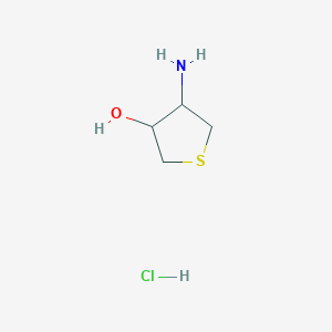 molecular formula C4H10ClNOS B4987067 4-aminotetrahydro-3-thiopheneol hydrochloride 