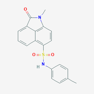 molecular formula C19H16N2O3S B498707 1-methyl-N-(4-methylphenyl)-2-oxo-1,2-dihydrobenzo[cd]indole-6-sulfonamide 