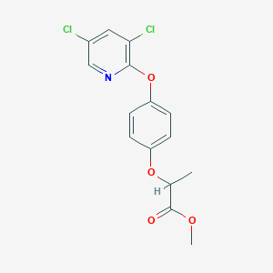 molecular formula C15H13Cl2NO4 B4987075 methyl 2-{4-[(3,5-dichloro-2-pyridinyl)oxy]phenoxy}propanoate 