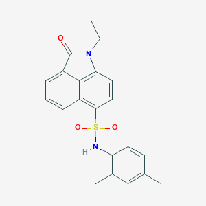 molecular formula C21H20N2O3S B498708 N-(2,4-dimethylphenyl)-1-ethyl-2-oxo-1,2-dihydrobenzo[cd]indole-6-sulfonamide 