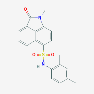 molecular formula C20H18N2O3S B498709 N-(2,4-dimethylphenyl)-1-methyl-2-oxo-1,2-dihydrobenzo[cd]indole-6-sulfonamide 