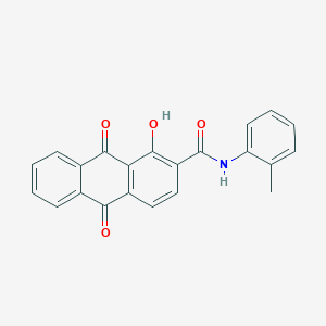molecular formula C22H15NO4 B4987103 1-hydroxy-N-(2-methylphenyl)-9,10-dioxo-9,10-dihydro-2-anthracenecarboxamide 